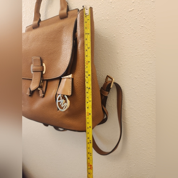 Michael Kors Romy Medium Sized Tan Leather Backpack - Picture 8 of 11